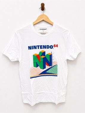 Nintendo 64 Retro Graphic T-Shirt White Size Medium NWT